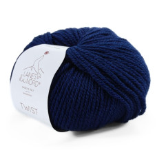 99 Пряжа Laines du Nord Twist, 100г - 125м, темно-синій, 70% вовна, 30% акрил