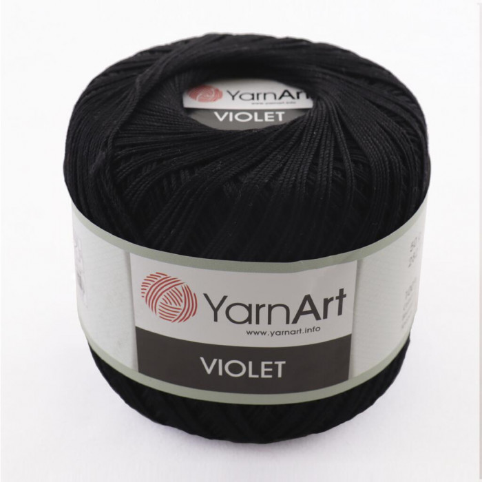 999 Пряжа Violet 50гр - 282м (Чорний) YarnArt
