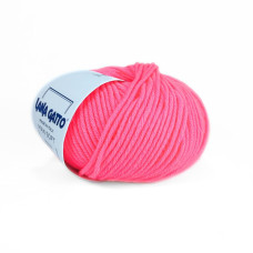 А0900 Пряжа Lana Gatto Maxi Soft, 50г - 90м, неоново-рожевий, 100% меринос екстрафайн