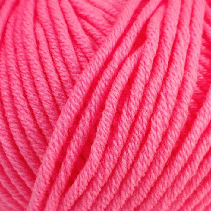 А0900 Пряжа Lana Gatto Maxi Soft, 50г - 90м, неоново-рожевий, 100% меринос екстрафайн