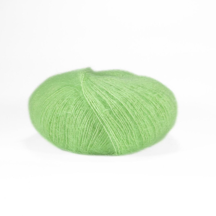 A1783 Пряжа Lana Gatto Silk Mohair, 25г - 212м, лайм неон, 75% супер кідмохер, 25% шовк