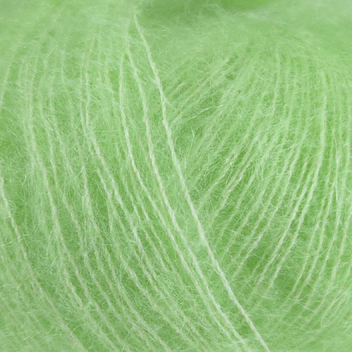A1783 Пряжа Lana Gatto Silk Mohair, 25г - 212м, лайм неон, 75% супер кідмохер, 25% шовк
