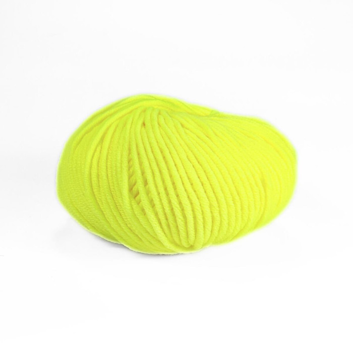 А1787 Пряжа Lana Gatto Maxi Soft, 50г - 90м, неоново-жовтий, 100% меринос екстрафайн