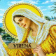 А2Р_105 Virena Заготовка для вишивки бісером - Святе сімейство в золоті 58x41 см, габардин
