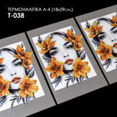 А4 Т-038 Кольорова Термоналіпка для вишивки бісером або нитками 18x29 см