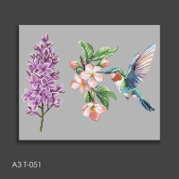 A3 Т-051 Кольорова Термоналіпка для вишивки бісером або нитками - 29x38 см