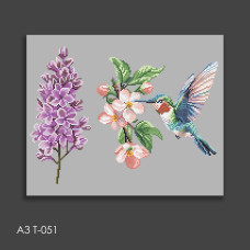 A3 Т-051 Кольорова Термоналіпка для вишивки бісером або нитками - 29x38 см