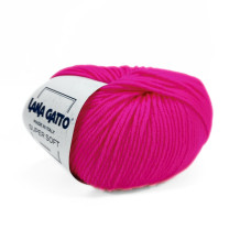 А3088 Пряжа Lana Gatto Super Soft, 50г - 125м, фуксія неон, 100% меринос екстрафайн
