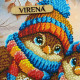 А3Н_584 Virena Заготовка для вишивки бісером - Горобці у зимку 36,5x27 см (схема на габардині)