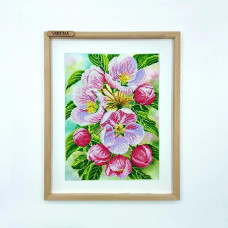 А3Н_586 Virena Заготовка для вишивки бісером - Яблуневий цвіт 36,5x27 см (габардин)