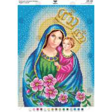 А3Р_226 Марія з Ісусом. Virena. Схема на тканині для вишивання бісером