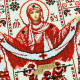А3Р_342 Virena Заготовка для вишивки бісером - Покрова Пресвятої Богородиці-оберіг захисників України 27х36,5 см (схема на габардині)
