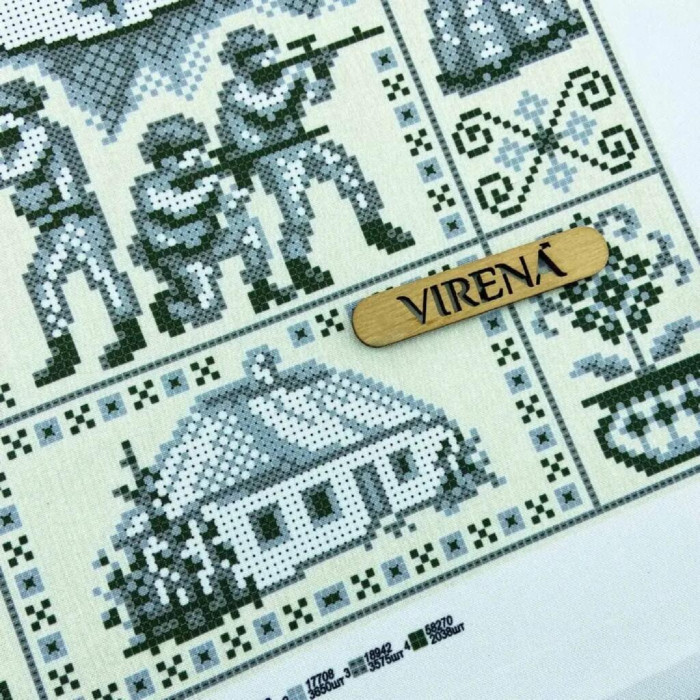 А3Р_344 Virena Заготовка для вишивки бісером - Покрова Пресвятої Богородиці-оберіг захисників України 27х36,5 см (схема на габардині)