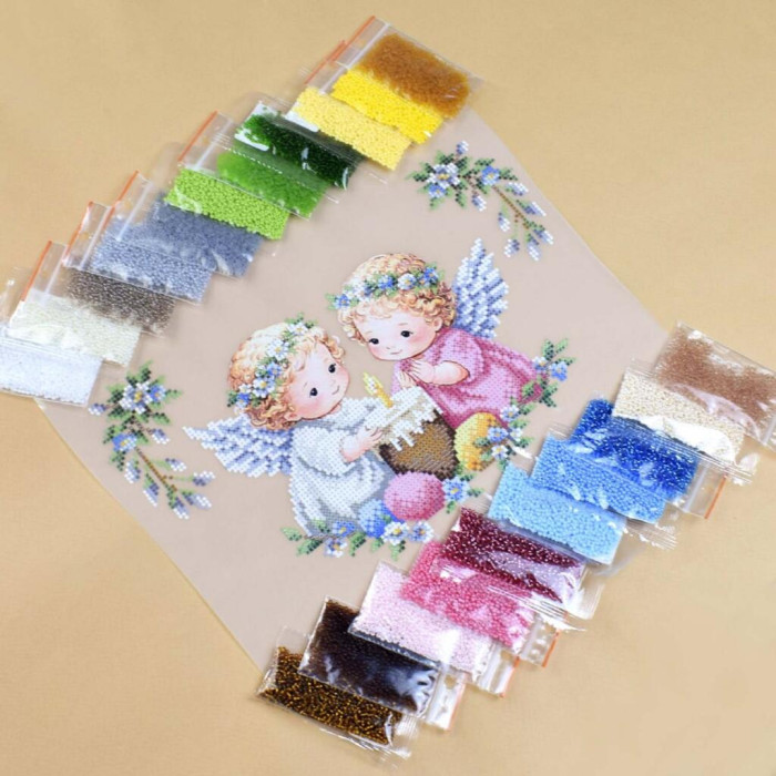 A4 Т-045 Кольорова Термоналіпка для вишивки бісером або нитками - 29x18 см