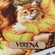 А4Н_605 Дівчинка з котом. Осінь. 19х23,5 см. Virena. Схема на тканині для вишивання бісером