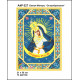 А4Р 027 Ікона Божа Матір Остробрамська. Кольорова. Схема на тканині для вишивання бісером