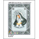 А4Р 029 Ікона Божа Матір Остробрамська. Кольорова. Схема на тканині для вишивання бісером