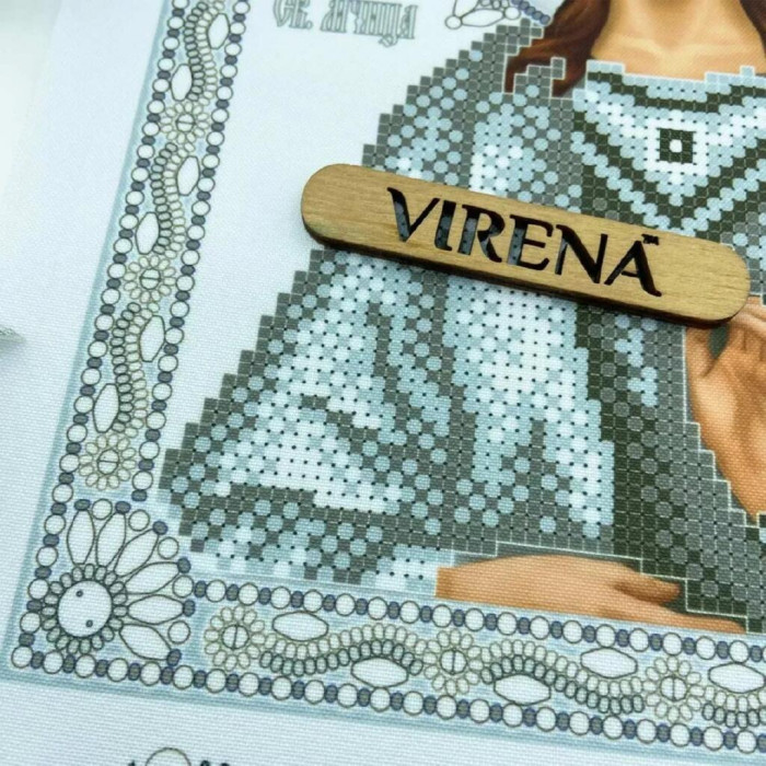 А4Р_677 Virena Заготовка для вишивки бісером та бусинами - Ікона Cв. Вікторія в сріблі 19х23,5 см (схема на габардині) А4Р_677 Virena Заготовка для вишивки бісером та бусинами - Ікона Cв. Вікторія в сріблі 19х23,5 см (схема на габардині)