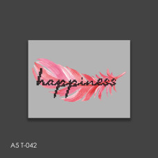 А5 Т-042 Кольорова Термоналіпка для вишивки бісером або нитками - Happines, 14x18 см