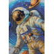 AB-962 Абрис Арт Набір для вишивки бісером - Космічний мандрівник 26x39 см, художнє полотно з малюнком (АВ-962)