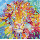 AC-365 Різнобарвний лев. Абріс Арт. Схема на полотні для вишивання бісером (АС-365)