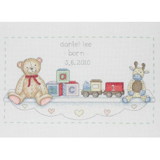 ACS06 Anchor Набір для вишивки рахунковим хрестиком - Іграшки на полиці The Toy Shelf Birth Sampler 20x33 см, Aida 14