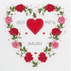 ACS26 Anchor Набір для вишивки рахунковим хрестиком - Весільний семплер Wedding Sampler 20x20 см, Aida 16