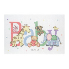 ACS30 Anchor Набір для вишивки рахунковим хрестиком - Дітки тварин Baby Animals 20x33 см, Aida 16
