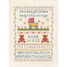ACS31 Anchor Набір для вишивки рахунковим хрестиком - Семплер народження Birth Sampler 28,5x20 см, Aida 14