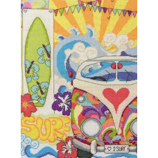 ACS34 Anchor Набір для вишивки рахунковим хрестиком - Серфинг Surf Sampler 33x23 см, Aida 16