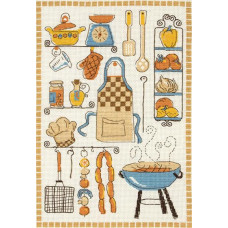 ACS36 Anchor Набір для вишивки рахунковим хрестиком - Час готувати Lets Cook Sampler 30x20 см, Aida 16