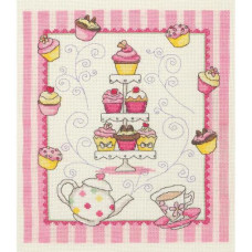 ACS44 Anchor Набір для вишивки рахунковим хрестиком - Кекси Cupcakes Sampler 24x20 см, Aida 16