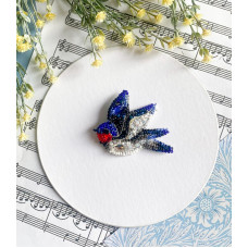 AD-246 Абрис Арт Набір для вишивки бісером - Брошка Пісня лавстівки 66x52 мм