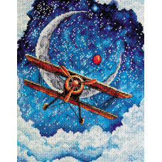 AH-093 Над хмарами. 20x25 см. Абрис Арт. Набір для вишивки хрестиком на Aida 14