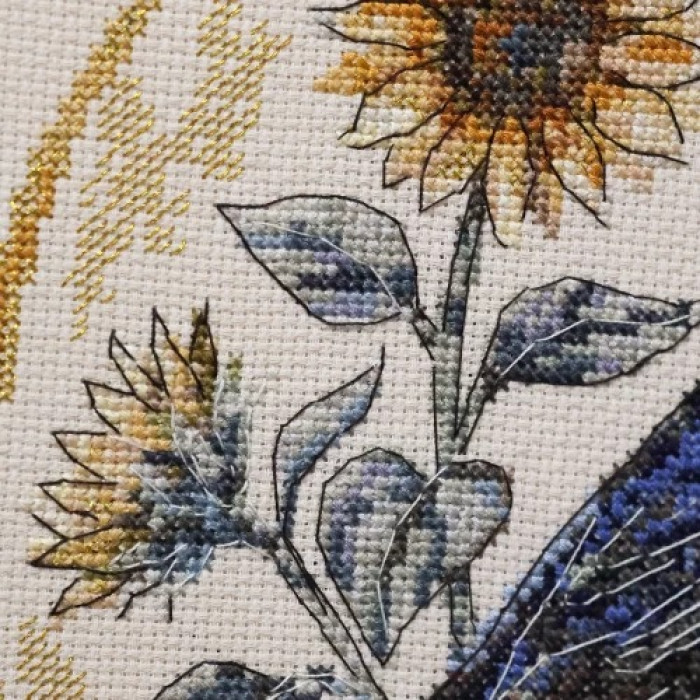 AH-317 Абрис Арт Набір для вишивки рахунковим хрестиком - Мелодія ластівок 24x24 см, Aida 14 ct (АН-317)