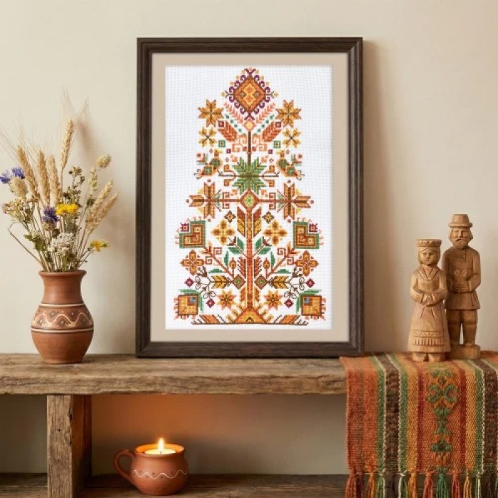 AH-321 Абрис Арт Набір для вишивки рахунковим хрестиком - Домашні традиції 16x25 см, Aida 18 ct (АН-321)