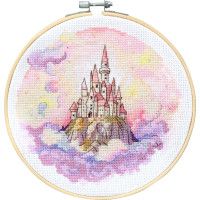 AH-323 Абрис Арт Набір для вишивки рахунковим хрестиком - Повітряне королівство 18x18 см, Aida 14 ct (АН-323)