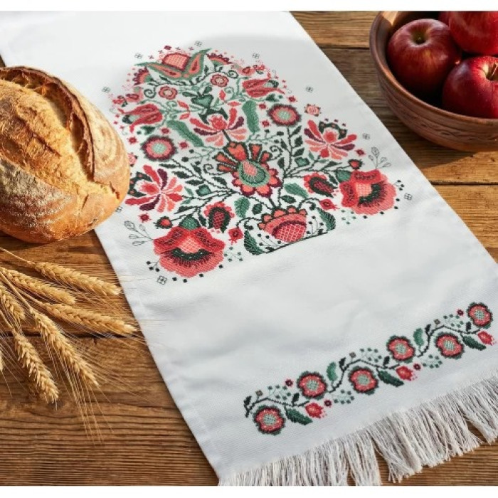 AHE-003N Традиційний Рушник, 95х33 см. Абрис Арт. Набір для вишивки хрестиком на Aida 18. AHE-003N