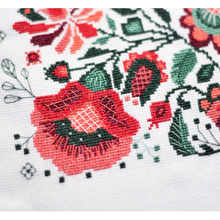 AHE-003N Традиційний Рушник, 95х33 см. Абрис Арт. Набір для вишивки хрестиком на Aida 18. AHE-003N