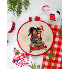 AHM-030 Кішки-мишки. 15x15 см. Абрис Арт. Набір для вишивки хрестиком на Aida 14