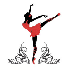 АК3-286 А-строчка Заготовка для вишивки бісером - Балеринка 26x32 см (атлас)