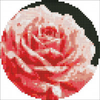 AM-R7919 Досконала троянда з голограмними стразами (AB) ©art_selena_ua. Ideyka. Набір алмазної мозаїки (круглі, повна) (Ідейка АМ-R7919)