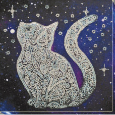 AMB-052 Зоряний кіт. Абріс Арт. Набір для вишивки бісером на художньому холсті з нанесеним малюнком (АМВ-052)