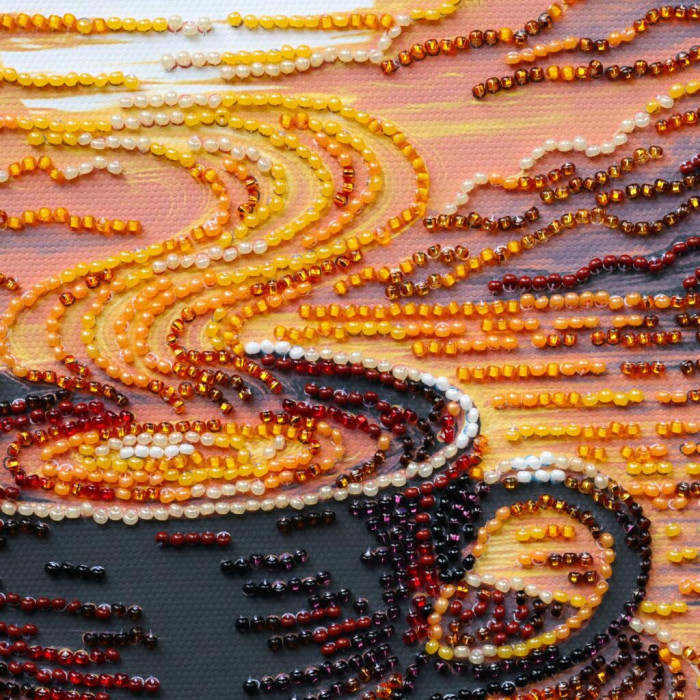 AMB-144 Абрис Арт Набір для вишивки бісером - Ароматна кава 20x20 см (художній холст)