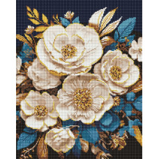 AMC20154 Ideyka Алмазна мозаїка - Біла симфонія, 40x50 см (круглі, без підрамника, АМС20154) ©art_selena_ua