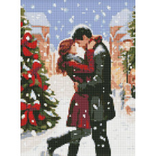 AMC7822 Зимова романтика з голограмними стразами (AB) ©art_selena_ua. Ideyka. Набір алмазної мозаїки (круглі, повна) (Ідейка АМО-7822)
