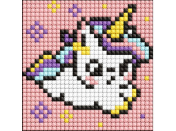 AMG1044 Дві одноріжки, 9х9 см, 2 шт. Ideyka. Набір магнітів алмазного живопису