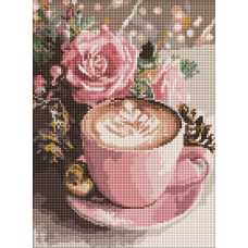 AMO20009 Ideyka Алмазна мозаїка - Новорічне капучино 30х40 см (круглі, на підрамнику, АМО-20009) ©art_selena_ua