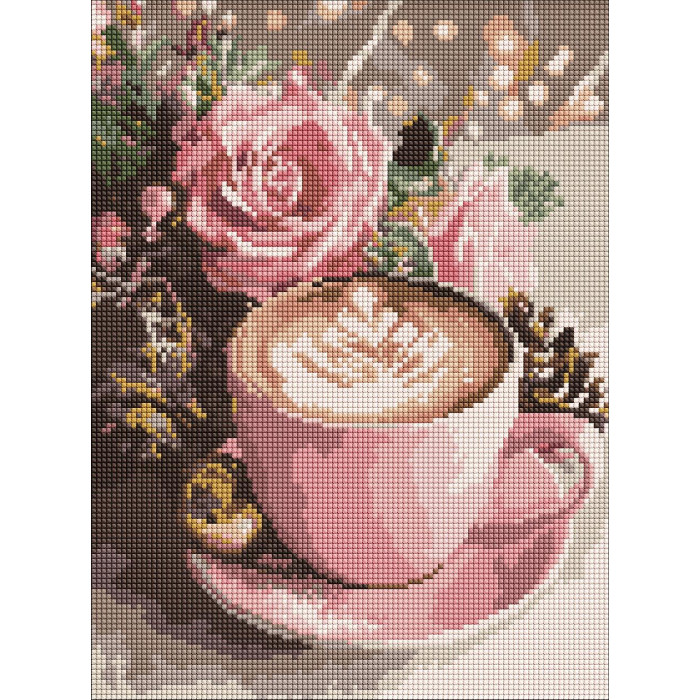 AMO20009 Ideyka Алмазна мозаїка - Новорічне капучино 30х40 см (круглі, на підрамнику, АМО-20009) ©art_selena_ua