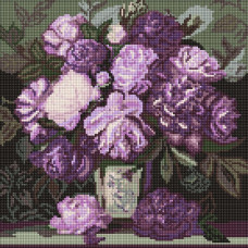 AMO20038 Ideyka Алмазна мозаїка - Мелодія пелюсткових барв 40x40 см (круглі, на підрамнику, AMO20038) ©art_selena_ua